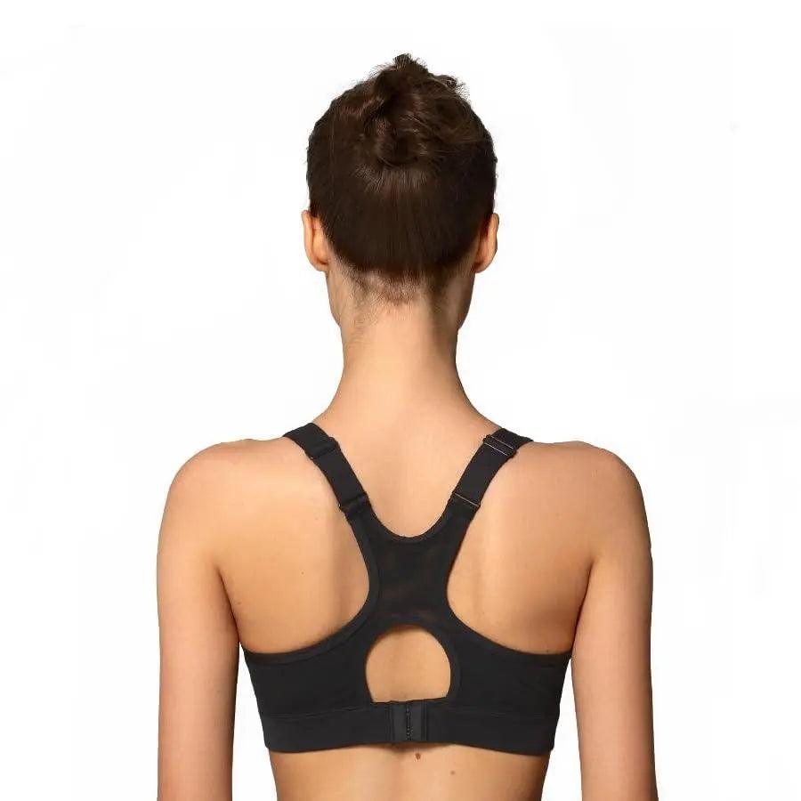 Wirefree Adjustable Straps women's Zip Front Sports Bra