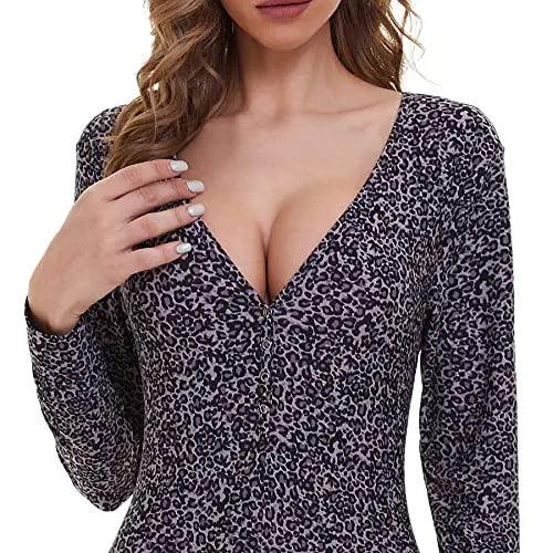 Sexy Lace Print Womens Pajama Set With Long Sleeves Perfect For