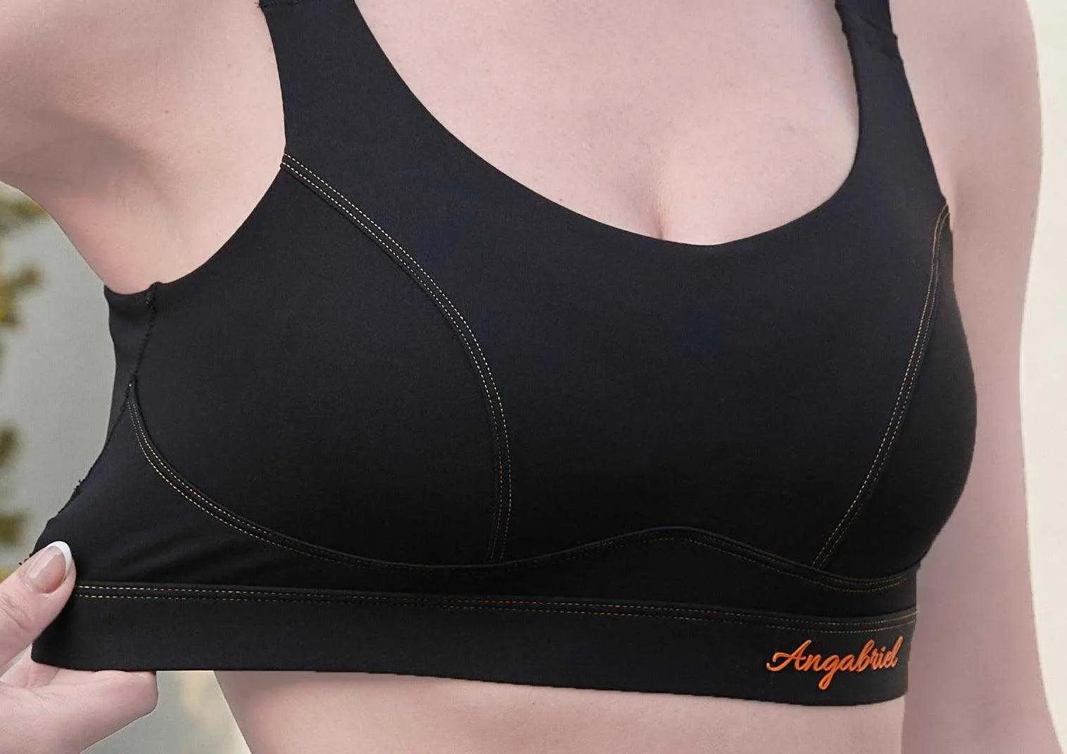 Angelina Black Bra Womens Size 44DDD Mesh Panel Adjustable Straps