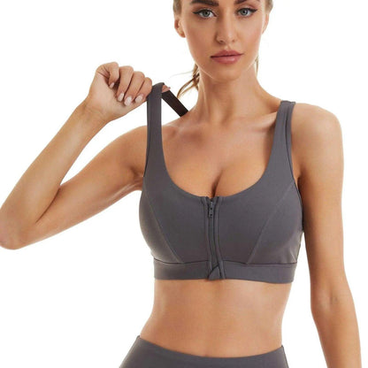 Wirefree women's high impact zip front sports bra