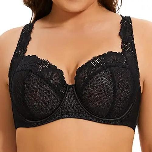 Women's  Minimizer Plus Size Lace Underwire Plunge Bra