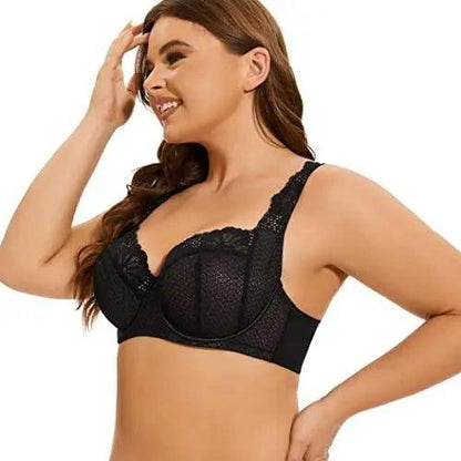 Women's  Minimizer Plus Size Lace Underwire Plunge Bra