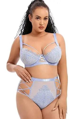 Women's Eyelash Plus Size Lace Underwire Unlined Bra