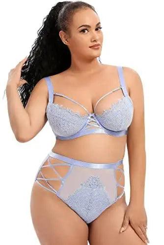 Women's Eyelash Plus Size Lace Underwire Unlined Bra