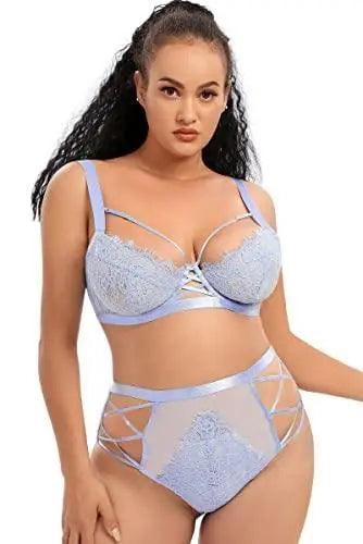 Women's Eyelash Plus Size Lace Underwire Unlined Bra