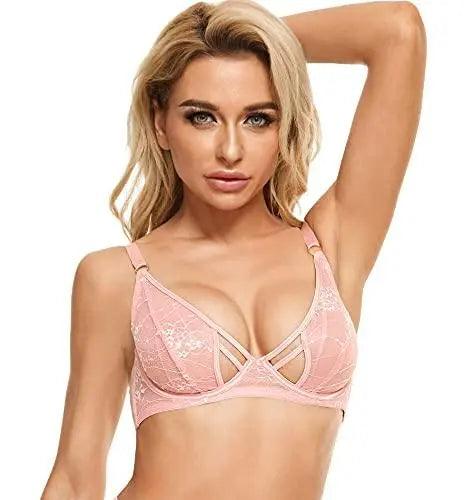 EHQJNJ Strapless Bra for Big Busted Women underwire Push up Strappy  Embroidered Mesh Sheer Lingerie Set for Women Bras for Women Plus Size Full