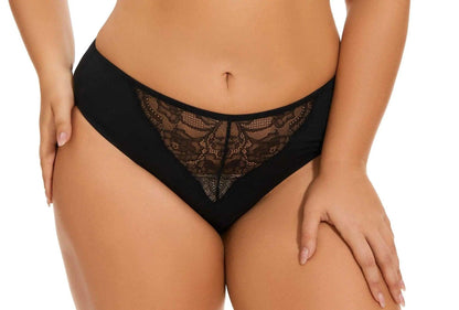 Women's plus size Lace Brief Hi-Cut High Waist Bikini