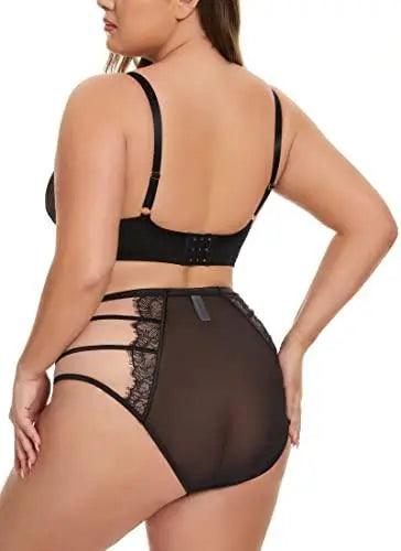 Women's plus size Lace Brief Hi-Cut High Waist Bikini