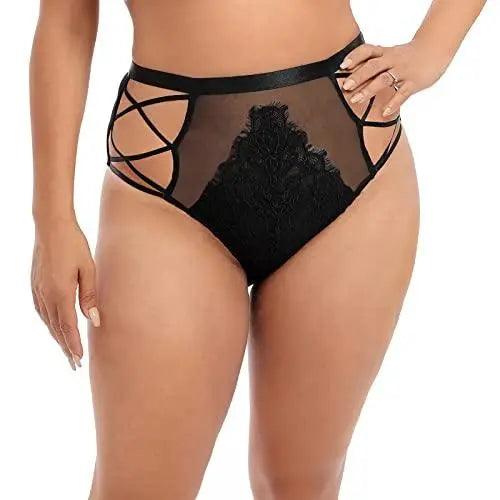 Women's plus size Lace Brief Hi-Cut High Waist Bikini