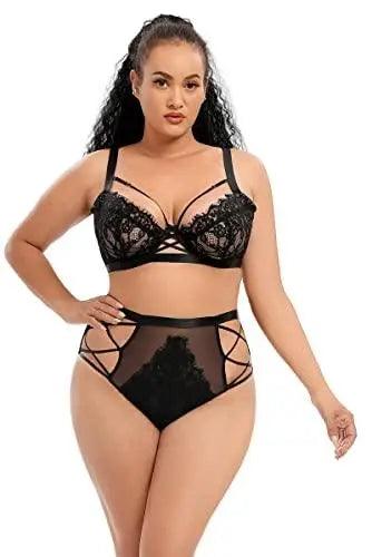 Women's plus size Lace Brief Hi-Cut High Waist Bikini