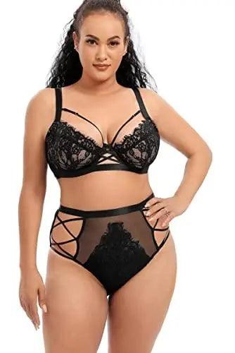 Women's plus size Lace Brief Hi-Cut High Waist Bikini